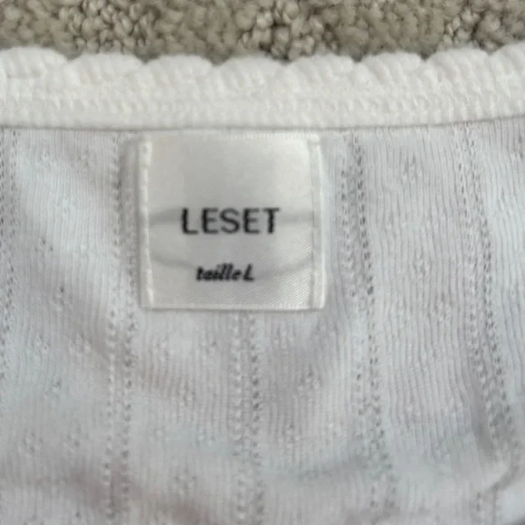 LESET White Ribbed Camisole - Picture 4 of 4